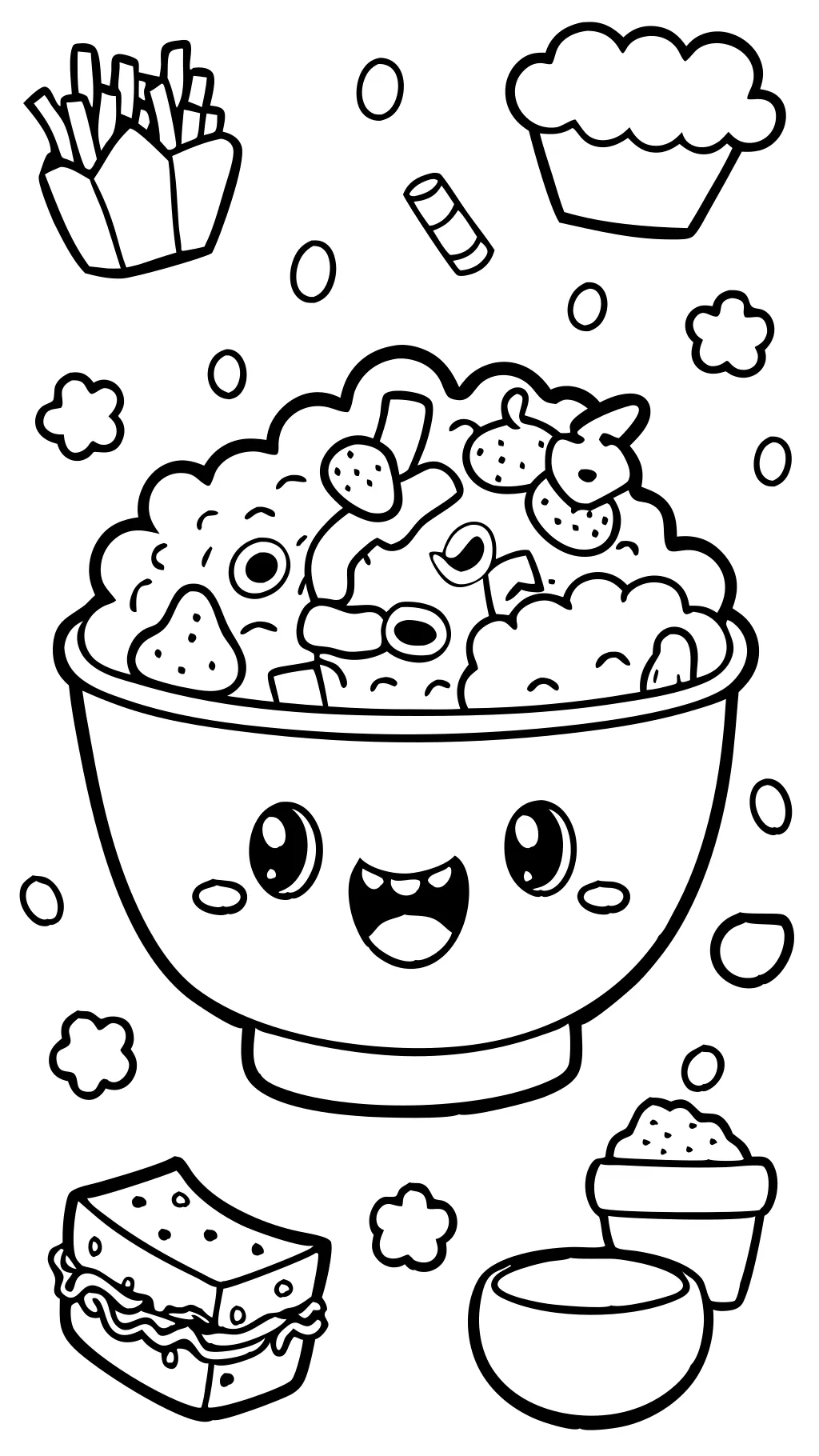 macaroni and cheese coloring page